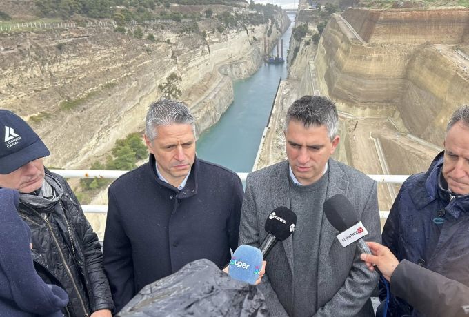 Χρίστος Δήμας: Επιτάχυνση εργασιών στη Διώρυγα Κορίνθου – Στόχος η επαναλειτουργία τον Ιούλιο